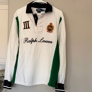 Ralph Lauren White and Green Polo Shirt